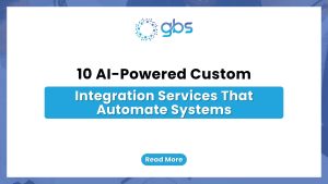 10 AI-Powered Custom Integration Services That Automate Systems — text-based blog image.