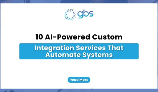 10 AI-Powered Custom Integration Services That Automate Systems — text-based blog image.