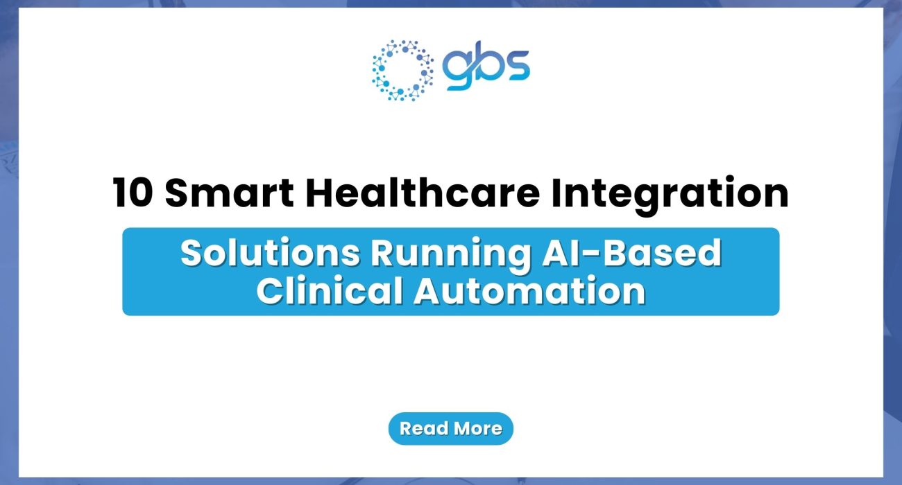 10 Smart Healthcare Integration Solutions Running AI-Based Clinical Automation — text-based blog image.